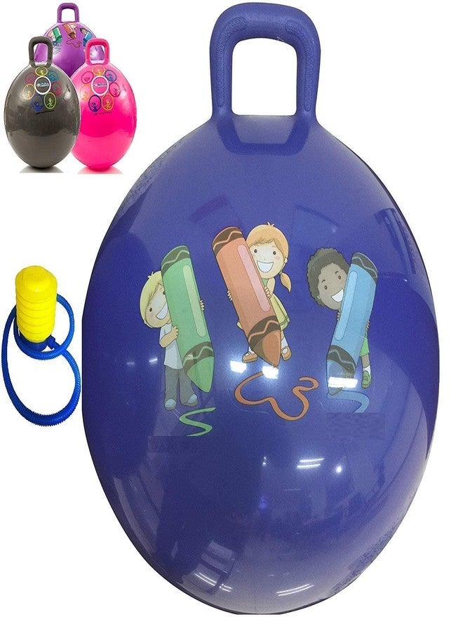 Vroxy Hopping Hop Ball Included Air Pump Hip-Pity Bouncy Ball Jumping Hopping Hop Ball Handles Playing Ball for Kids (1Pcs) - Image 1